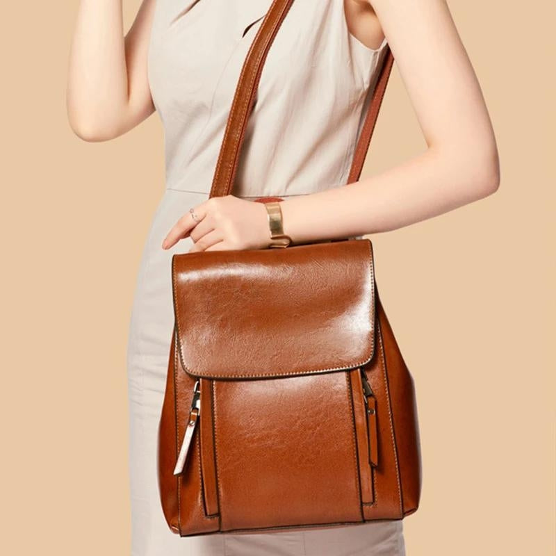 Sac féminin à dos en cuir