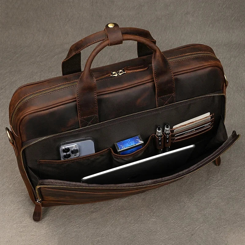 Sac pour ordinateur homme en cuir