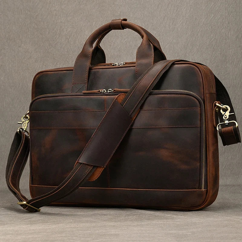 Sacoche homme cuir pour PC portable