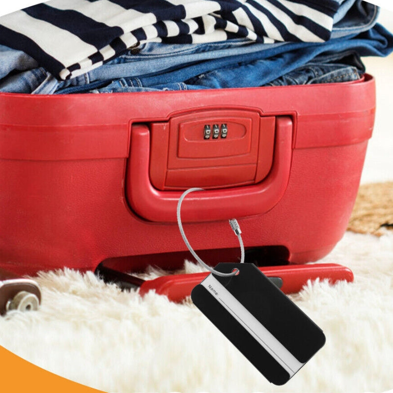 Support métallique d’étiquette pour valise