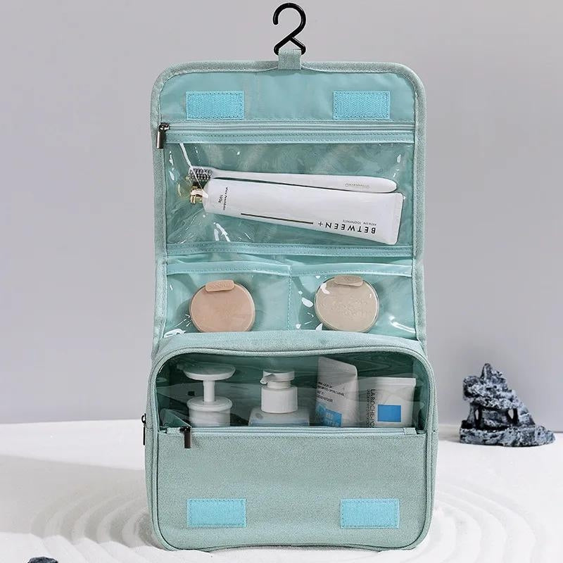 Trousse de Toilette Femme Pliable à Suspendre