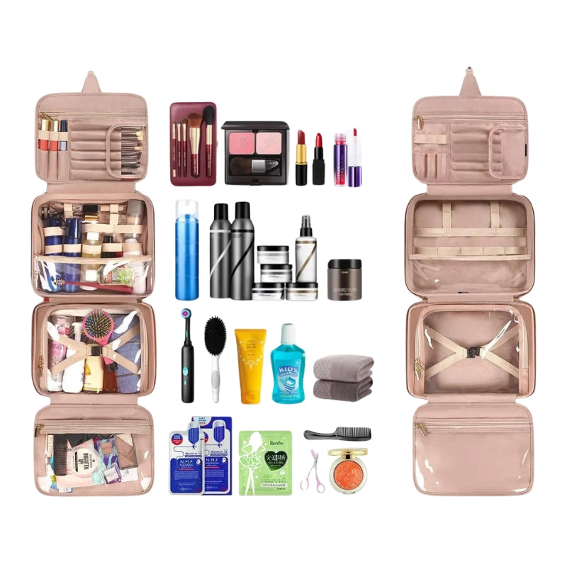 Trousse de Toilette Voyage Femme Pliable